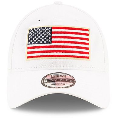 Men's New Era White Syracuse Orange Country First 9TWENTY Adjustable Hat