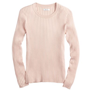 Women's Nine West Ribbed Long Sleeve Crewneck Sweater