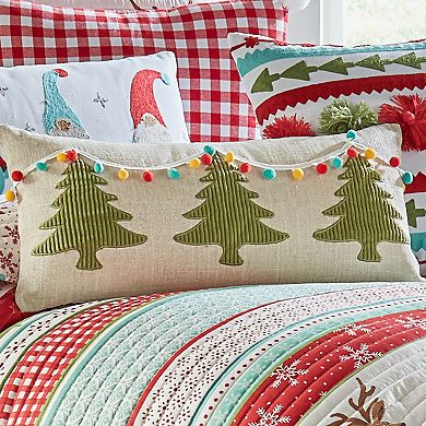 Levtex Home Let it Snow Xmas Pom Throw Pillow