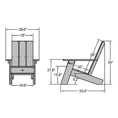 Highwood USA Italica Modern Indoor / Outdoor Adirondack Chair