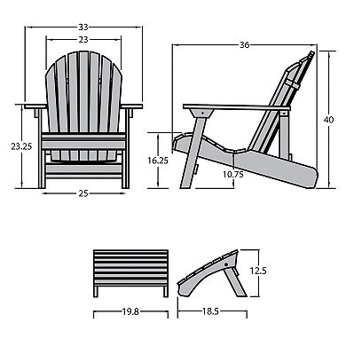 Highwood USA 2-piece King Hamilton Chair & Ottoman Set