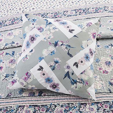 Vera Bradley Park Stripes Piecing Embroidered Throw Pillow