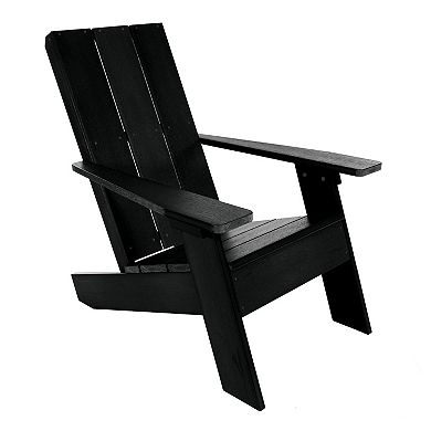 Highwood USA Barcelona Modern Adirondack Chair & Modern Folding Ottoman 2-Piece Set