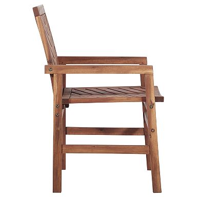 Banbury Designs Chevron Indoor / Outdoor Acacia Dining Chair 2-piece Set