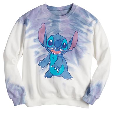 Juniors' Disney's Lilo & Stitch Tie Dyed Sweatshirt