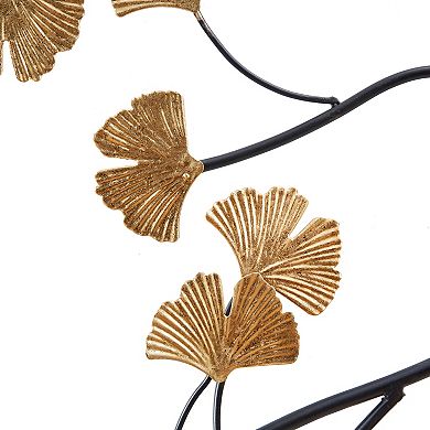 Madison Park Gold Finish Gingko Leaves Metal Wall Decor 3-piece Set