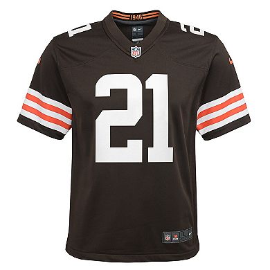 Youth Nike Denzel Ward Brown Cleveland Browns Game Jersey