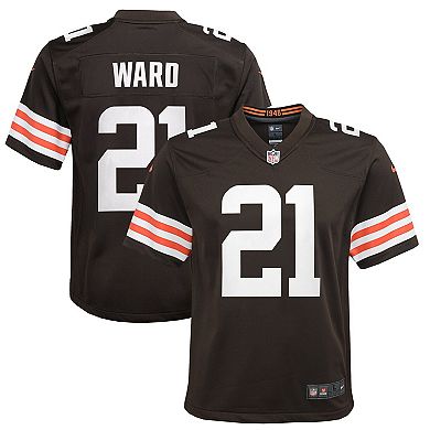 Youth Nike Denzel Ward Brown Cleveland Browns Game Jersey