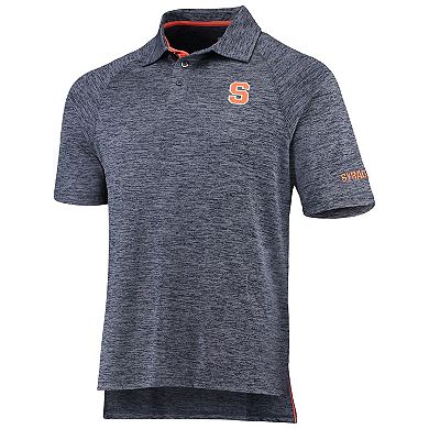 Men's Colosseum Heathered Navy Syracuse Orange Down Swing Polo