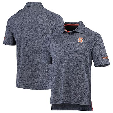 Men's Colosseum Heathered Navy Syracuse Orange Down Swing Polo