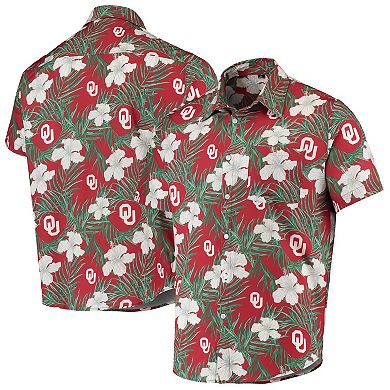 Men's Crimson Oklahoma Sooners Floral Button-Up Shirt