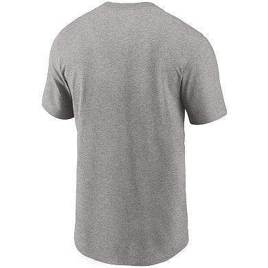 Men's Nike Heathered Gray New York Jets Primary Logo T-Shirt