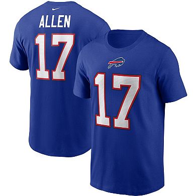 Men's Nike Josh Allen Royal Buffalo Bills Name & Number T-Shirt