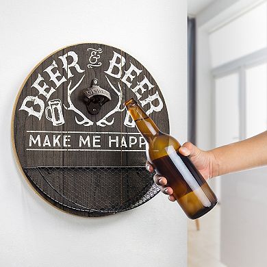 Deer & Beer Bottle Opener Wall Decor