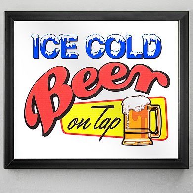 Ice Cold Beer On Tap Mirror Wall Decor