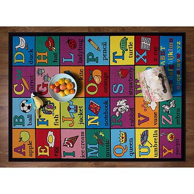 World Rug Gallery Educational Alphabet Kids Rug