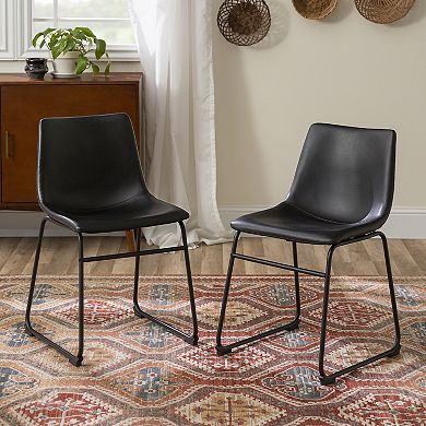 Banbury Designs Industrial Faux Leather Dining Chair 2-pc. Set