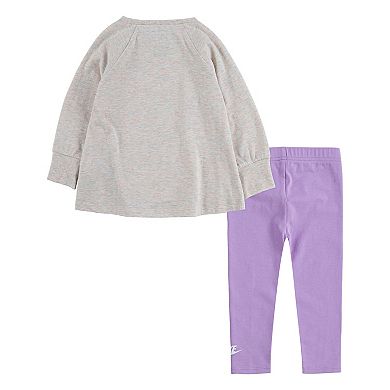 Baby Girl Nike 2-Piece Long Sleeve T-Shirt & Leggings Set