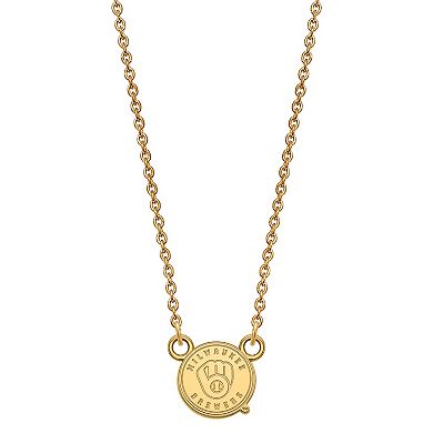 LogoArt Milwaukee Brewers 14k Gold Small Pendant Necklace