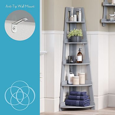 RiverRidge Home Amery 5-Tier Corner Ladder Shelf