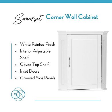 RiverRidge Home Somerset Corner Wall Cabinet