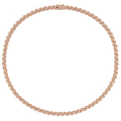 Stella Grace 18k Rose Gold Over Silver 1/2 Carat T.W. Diamond Fashion Necklace