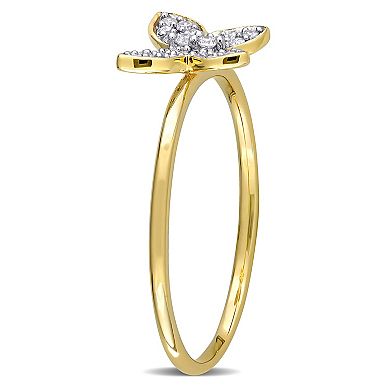 Stella Grace 10k Gold 1/8 Carat T.W. Diamond Butterfly Ring