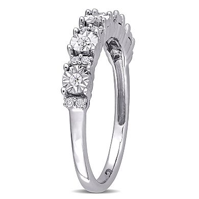 Stella Grace 10k White Gold 1/10 Carat T.W. Diamond Eternity Ring