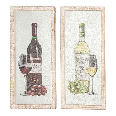 Stella & Eve Wine Bottles Framed Wall Art 2-piece Set