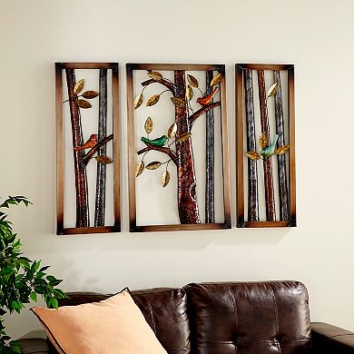 Stella & Eve Eclectic Tree Trunks Wall Decor 3-piece Set
