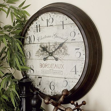 Stella & Eve Vintage Style Bordeaux Wall Clock