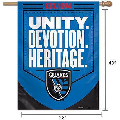 WinCraft San Jose Earthquakes 28" x 40" Single-Sided Vertical Banner