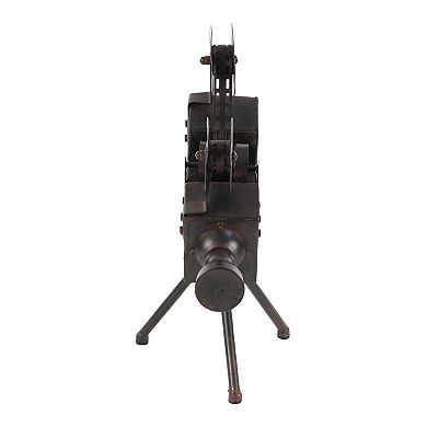 Stella & Eve Vintage Style Double Reel Metal Movie Camera Table Decor with Tripod Base