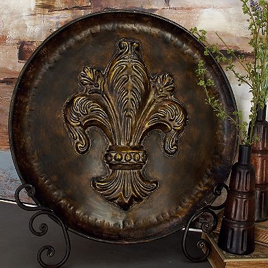 Stella & Eve Fleur De Lis Decorative Plate Table Decor