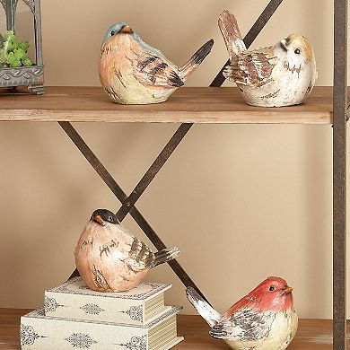 Stella & Eve Eclectic Bird Sculpture Table Decor 4-piece Set