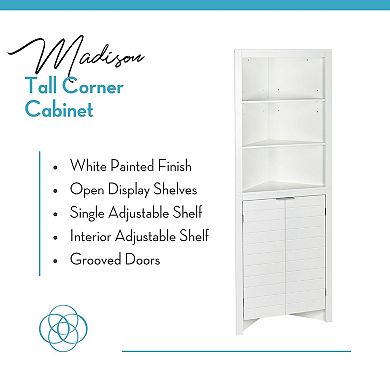 RiverRidge Home Madison Collection Tall Corner Cabinet