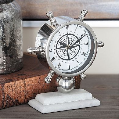 Stella & Eve Coastal Ships Wheel Table Clock