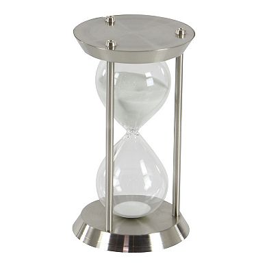 Stella & Eve Silver Finish Hourglass Timer Table Decor