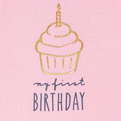 Baby Girl Carter's My First Birthday Original Bodysuit