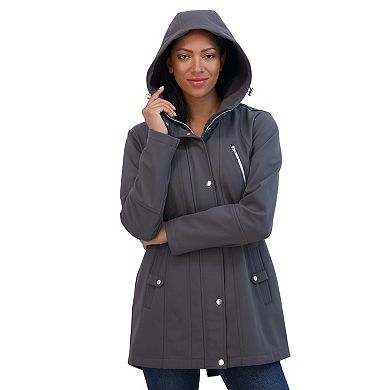 Women's Sebby Collection Hood Water-Resistant Anorak Jacket
