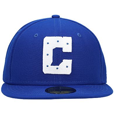 Men's New Era Royal Indianapolis Colts Logo Omaha 59FIFTY Fitted Hat