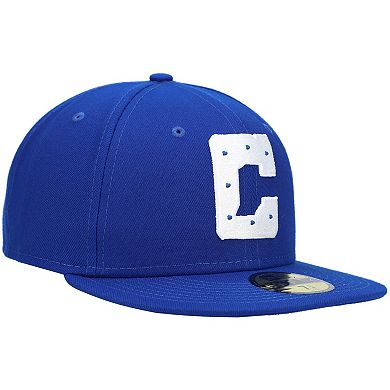 Men's New Era Royal Indianapolis Colts Logo Omaha 59FIFTY Fitted Hat