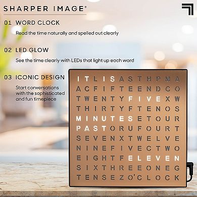 Sharper Image LED Tabletop Word Clock
