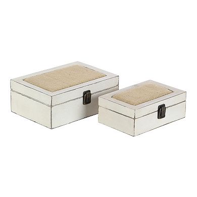 Stella & Eve Distressed Decorative Box Table Decor 2-piece Set