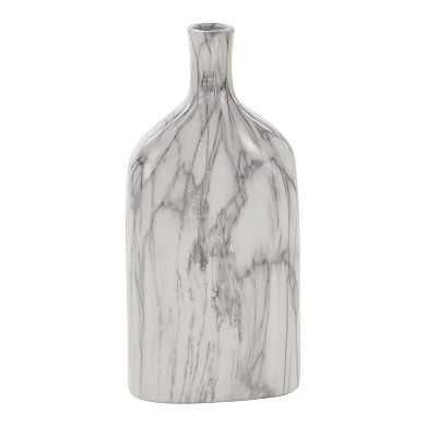 Stella & Eve Contemporary Style Ceramic Bottle Vases with Marble Finishes 3-pc. Set