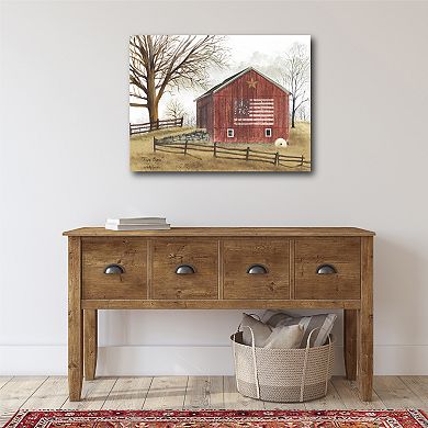 Courtside Market Patriotic Barn Gallery-Wrapped Canvas