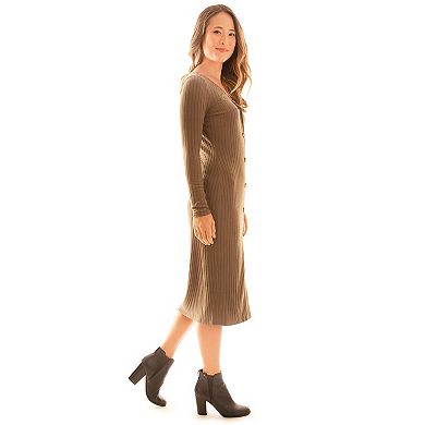 Juniors' IZ Byer Rib Knit Midi Dress