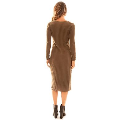 Juniors' IZ Byer Rib Knit Midi Dress