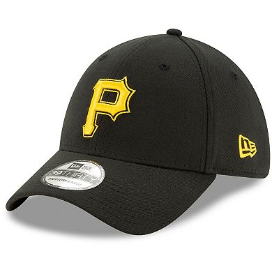 Men's New Era Black Pittsburgh Pirates Alternate 2 Team Classic 39THIRTY Flex Hat