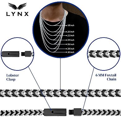 Men's LYNX Two Tone Stainless Steel Chain Necklace